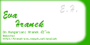 eva hranek business card